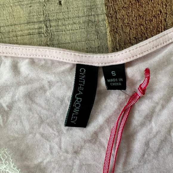 Y2K 2000's Womens Size Small Lace-Trimmed Blush Pink Long Sleeve V-Neck Cute Top - Picture 2 of 8